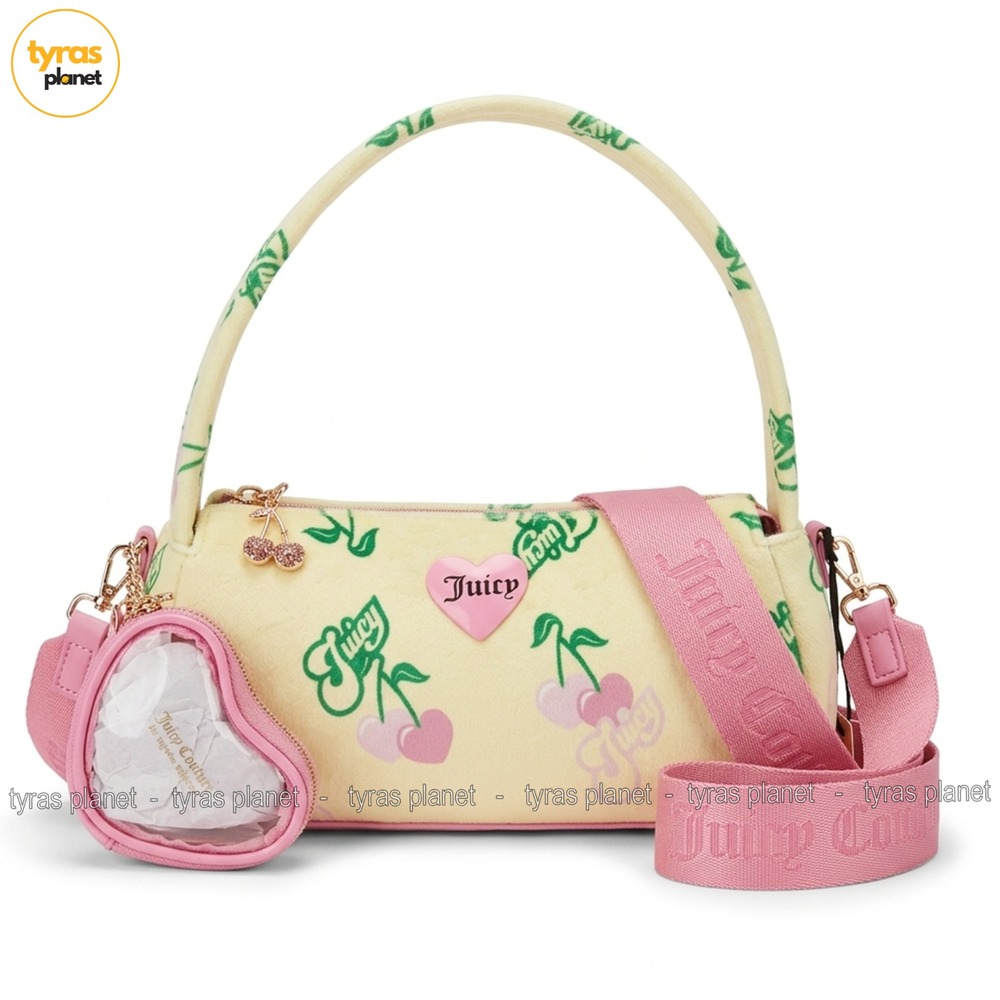 Juicy Couture Retro Juicy Cherry Shoulder Bag - Yellow Iris Multi NWT
